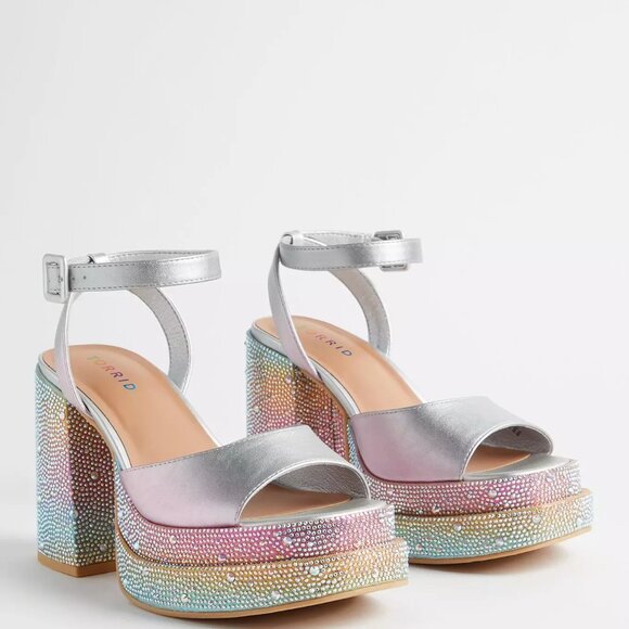 NWT Torrid Pride Double Platform Heel Sandal (WW) - Picture 1 of 6